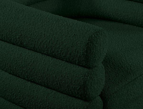 Tessa Boucle Fabric / Stainless Steel / Foam Contemporary Green Boucle Fabric Accent Chair - 33.5" W x 28" D x 26.5" H