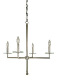 4-Light Polished Nickel Muse Dining Chandelier