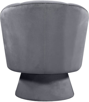 Swanson Velvet / Engineered Wood / Foam Contemporary Grey Velvet Accent Chair - 31" W x 31" D x 34.5" H