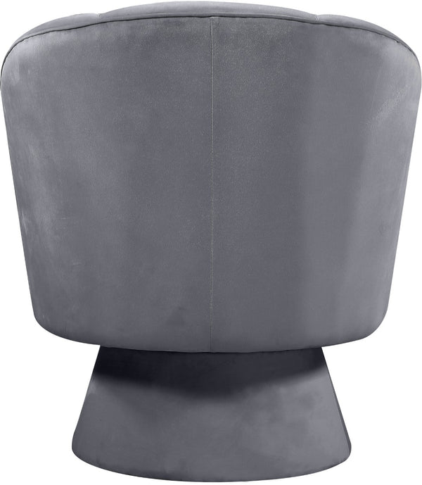 Swanson Velvet / Engineered Wood / Foam Contemporary Grey Velvet Accent Chair - 31" W x 31" D x 34.5" H