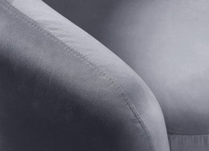 Swanson Velvet / Engineered Wood / Foam Contemporary Grey Velvet Accent Chair - 31" W x 31" D x 34.5" H