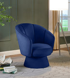 Swanson Velvet / Engineered Wood / Foam Contemporary Navy Velvet Accent Chair - 31" W x 31" D x 34.5" H