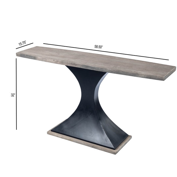 Butler Specialty Lidiya Gray Wood & Metal Console Table 5460025