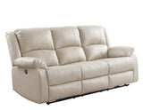 Zuriel Contemporary Power Motion Sofa with USB Port  Beige PU(#Gray001) 54610-ACME