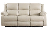 Zuriel Contemporary Power Motion Sofa with USB Port  Beige PU(#Gray001) 54610-ACME