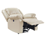 Zuriel Contemporary Power Recliner with USB Port  Beige PU(#Gray001) 54612-ACME