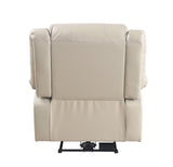 Zuriel Contemporary Power Recliner with USB Port  Beige PU(#Gray001) 54612-ACME