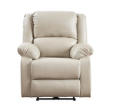 Zuriel Contemporary Power Recliner with USB Port  Beige PU(#Gray001) 54612-ACME