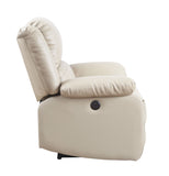 Zuriel Contemporary Power Recliner with USB Port  Beige PU(#Gray001) 54612-ACME