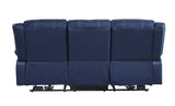 Zuriel Contemporary Power Motion Sofa with USB Port Blue PU(#Blue001) 54615-ACME