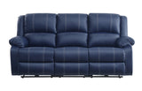 Zuriel Contemporary Power Motion Sofa with USB Port Blue PU(#Blue001) 54615-ACME