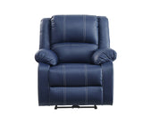 Zuriel Contemporary Power Recliner with USB Port Blue PU(#Blue001) 54617-ACME