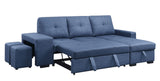 Strophios Contemporary Reversible Sleeper Sofa Blue Fabric(#TEX208-17) 54650-ACME