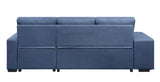 Strophios Contemporary Reversible Sleeper Sofa Blue Fabric(#TEX208-17) 54650-ACME