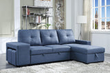 Strophios Contemporary Reversible Sleeper Sofa Blue Fabric(#TEX208-17) 54650-ACME