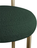 Bordeaux Boucle Fabric / Iron / Wood / Foam Contemporary Green Boucle Fabric Stool - 23" W x 22" D x 35.5" H