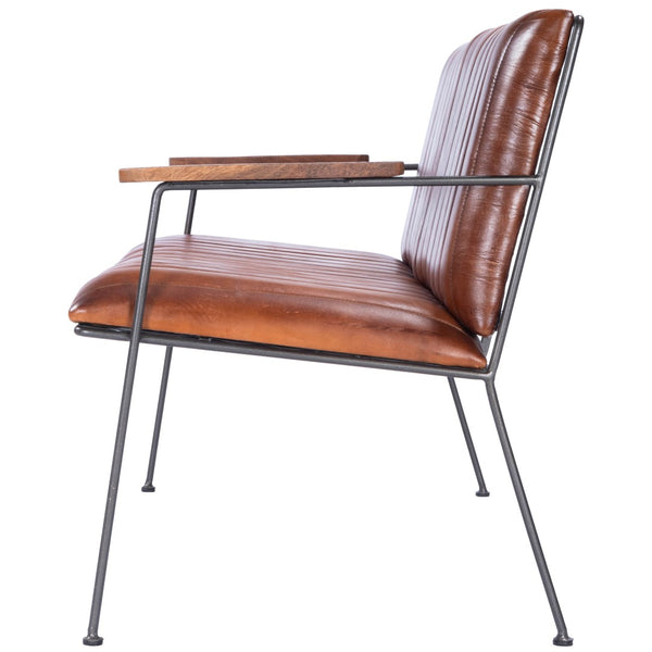 Butler Specialty Phoenix Leather & Metal Bench 5482330