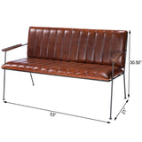 Butler Specialty Phoenix Leather & Metal Bench 5482330