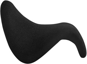 Theodore Faux Sherling / Engineered Wood / Foam Contemporary Black Fur Accent Chair - 31.5" W x 35.5" D x 25.5" H