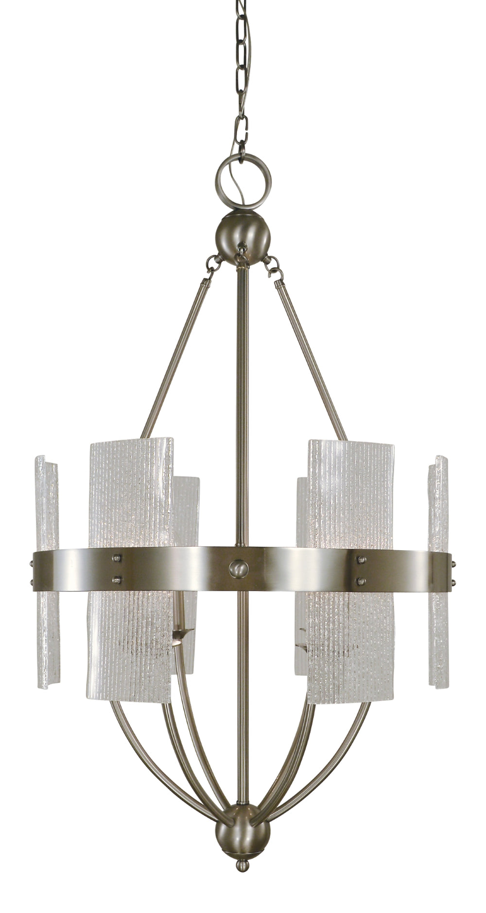 6-Light Brushed Nickel Collette Foyer Chandelier