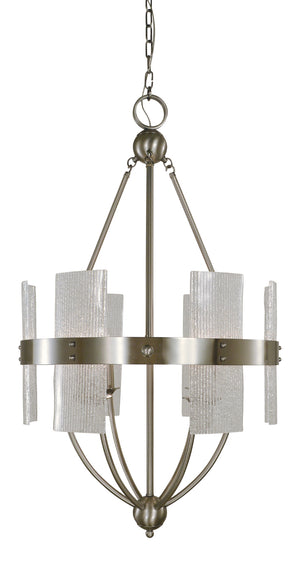 6-Light Brushed Nickel Collette Foyer Chandelier