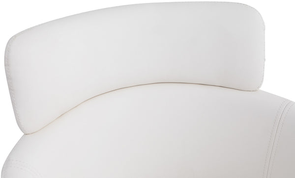 Yara Faux Leather / Iron / Engineered Wood / Foam Contemporary Cream Faux Leather Dining Chair - 22.5" W x 25.5" D x 34.5" H