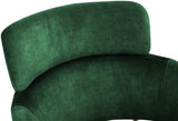 Yara Velvet / Iron / Foam Contemporary Green Velvet Dining Chair - 22.5" W x 25.5" D x 34.5" H