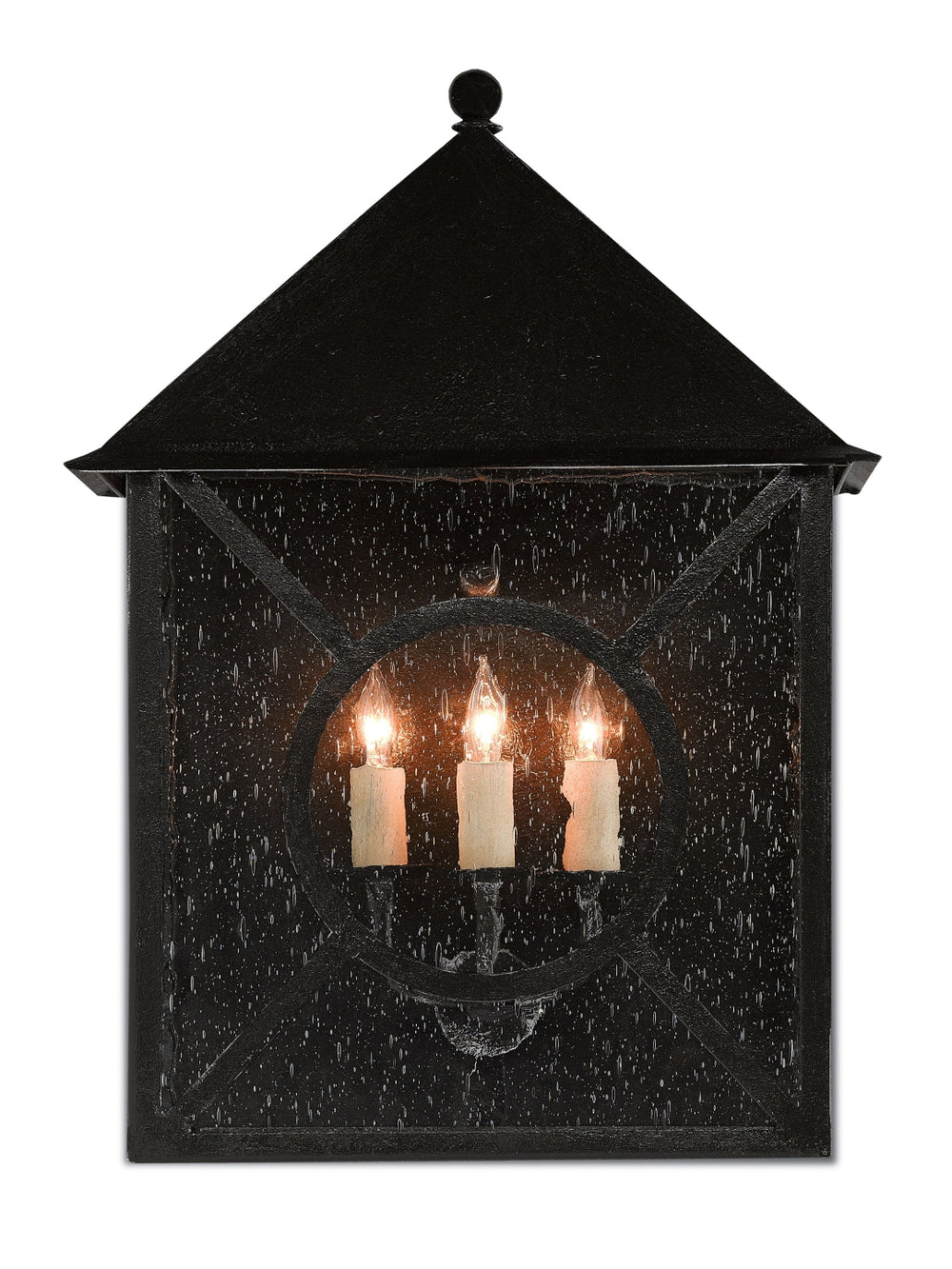 Ripley Large Outdoor Wall Sconce - Weather-Resistant, Stylish Seeded Glass Design for Any Space