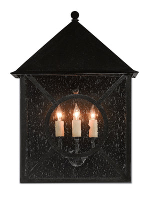 Ripley Large Outdoor Wall Sconce - Weather-Resistant, Stylish Seeded Glass Design for Any Space