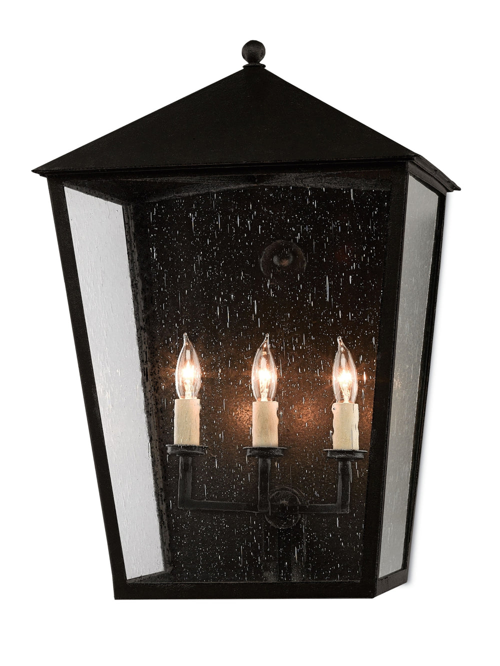 Bening Large Outdoor Wall Sconce - Stylish Midnight Finish with Weather-Resistant Design for Durability