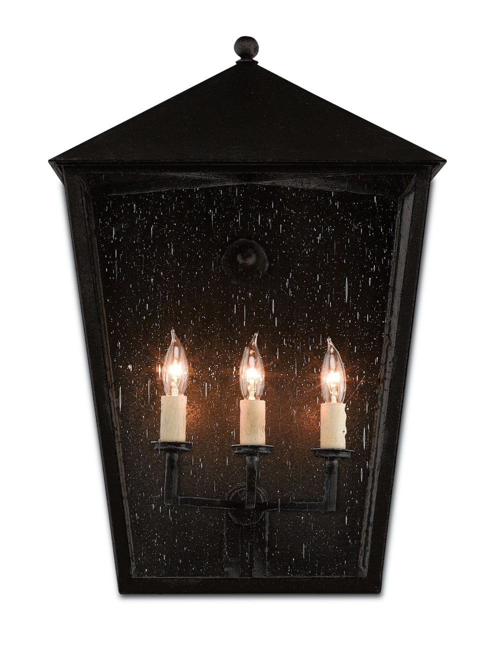 Bening Large Outdoor Wall Sconce - Stylish Midnight Finish with Weather-Resistant Design for Durability