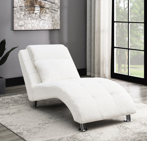 Modern Upholstered Grid Tufted Accent Chaise