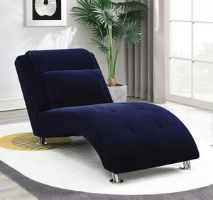Modern Faux Fur Accent Chaise with Tufted Contoured Seat and Stylish Silver Legs for Cozy Lounge