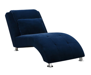 Modern Faux Fur Accent Chaise with Tufted Contoured Seat and Stylish Silver Legs for Cozy Lounge