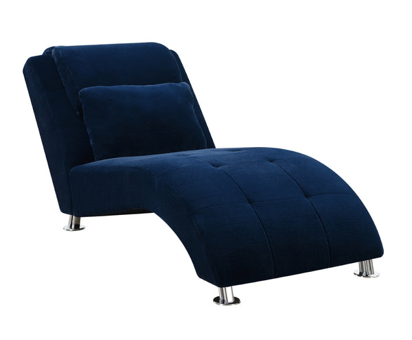 Modern Faux Fur Accent Chaise with Tufted Contoured Seat and Stylish Silver Legs for Cozy Lounge