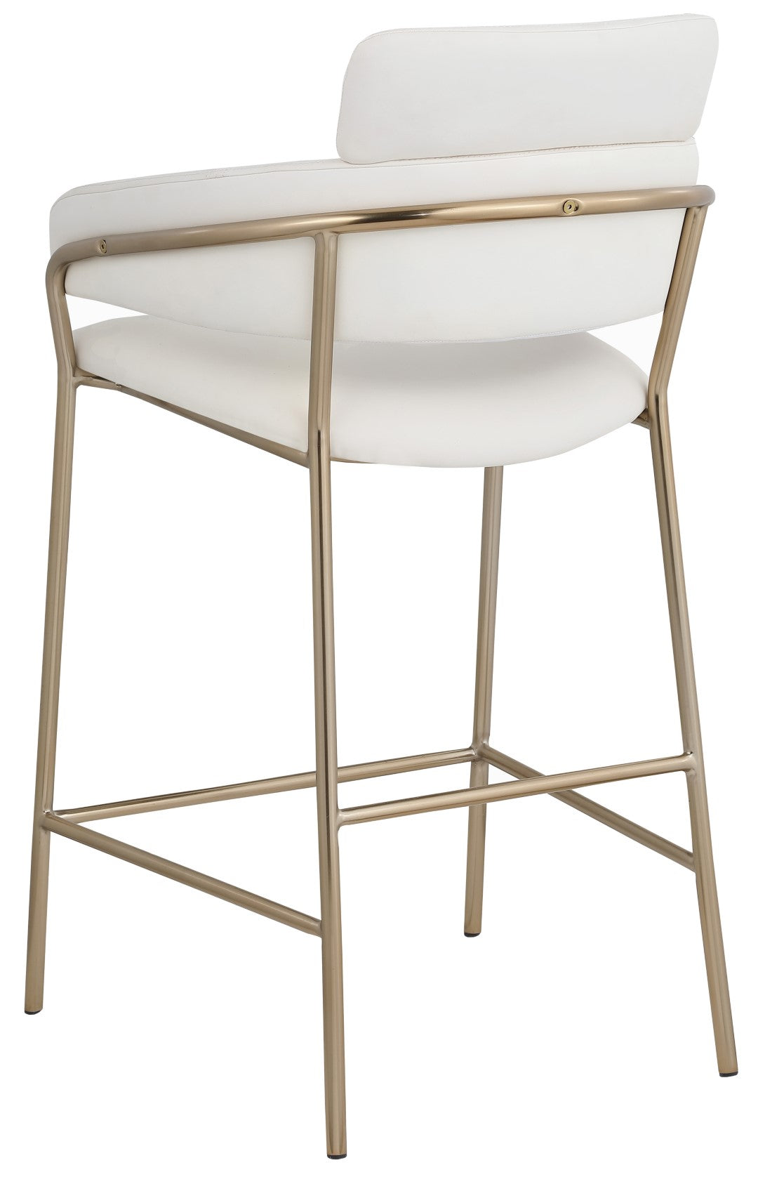 Yara Soft Cream Faux Leather Counter Stool - Thumbnail 3