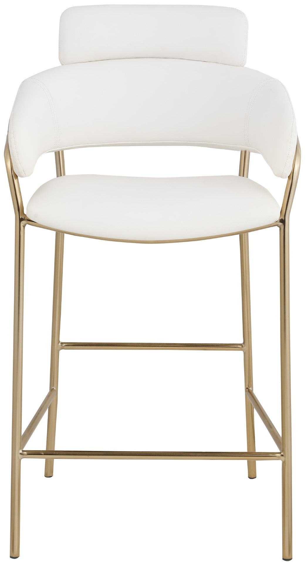 Yara Soft Cream Faux Leather Counter Stool