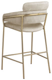 Yara Velvet / Iron / Foam Contemporary Stone Velvet Counter Stool - 21.5" W x 20.5" D x 41" H