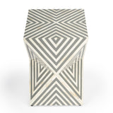 Butler Specialty Anais White and Grey Bone Inlay End Table 5510321
