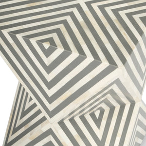 Butler Specialty Anais White and Grey Bone Inlay End Table 5510321