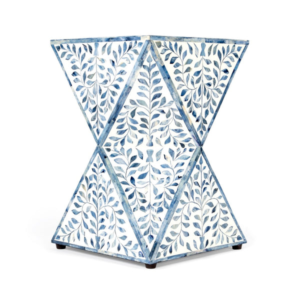 Butler Specialty Anais White and Blue Bone Inlay End Table 5510417