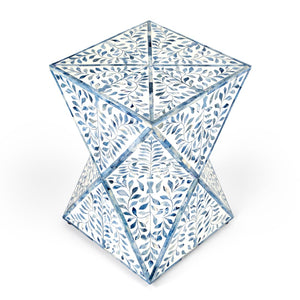 Butler Specialty Anais White and Blue Bone Inlay End Table 5510417
