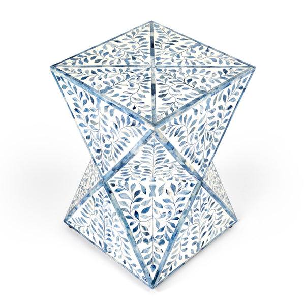 Butler Specialty Anais White and Blue Bone Inlay End Table 5510417
