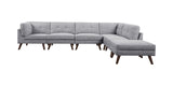 Churchill Modern 6-piece Upholstered Tufted Sectional Set Grey