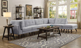 Churchill Modern Button Tufted Corner Sofa Grey