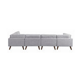 Churchill Modern Button Tufted Corner Sofa Grey