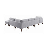 Churchill Modern Button Tufted Corner Sofa Grey