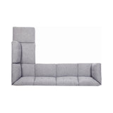 Churchill Modern Button Tufted Corner Sofa Grey