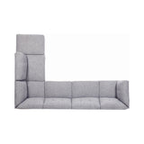 Churchill Modern Ottoman with Tapered Legs Grey