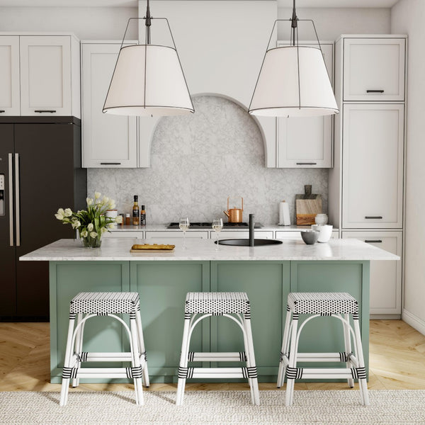 Butler Specialty Robias 24.5" Tan/Beige Rectangular Rattan Counter Stool 5513288